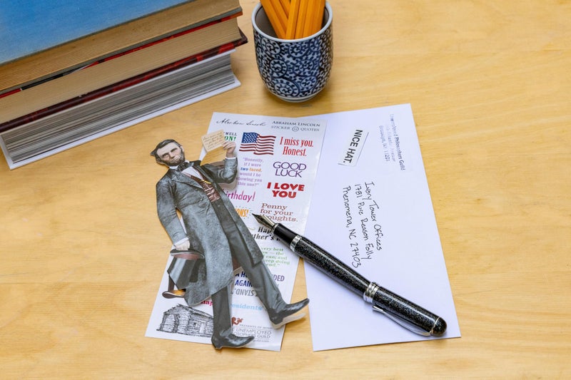 The Unemployed Philosophers Guild Abraham Lincoln Quotable Notable - Greeting Card and Sticker Sheet - Envelope Included - Image 2